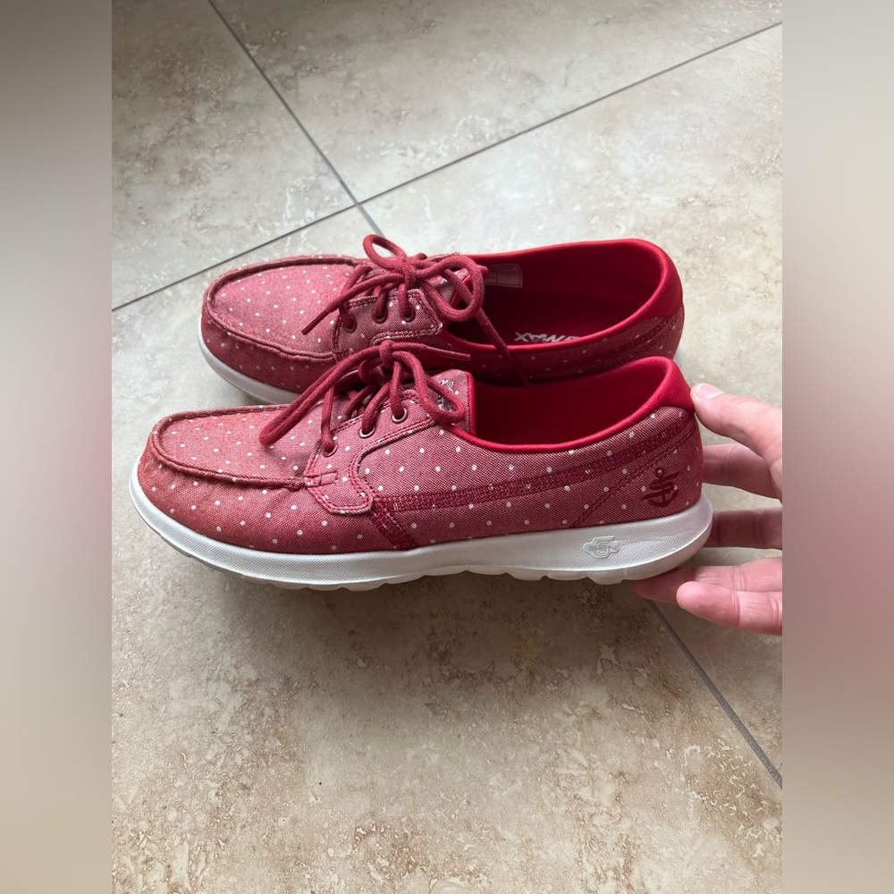 Skechers Red Polka Dot Women's Shoes